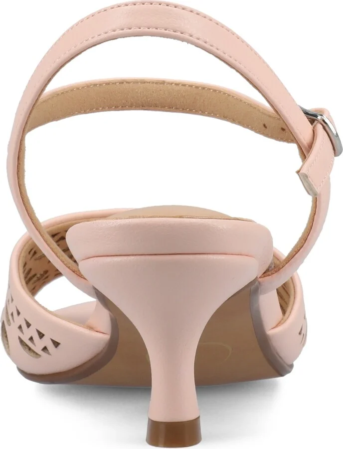 Journee Collection Women's Jessly Perforated Kitten Heel Dress Sandals - Image 8