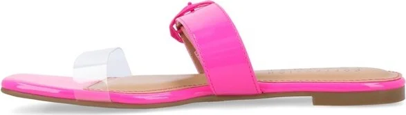 Journee Collection Women's Jeysha Slip On Slide Flat Sandals White - Image 3
