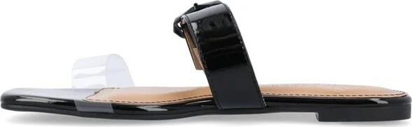 Journee Collection Women's Jeysha Slip On Slide Flat Sandals White - Image 5
