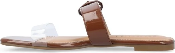 Journee Collection Women's Jeysha Slip On Slide Flat Sandals White - Image 7