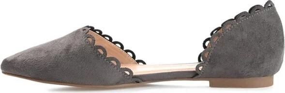 Journee Collection Women's Jezlin Slip On Almond Toe Ballet Flats Black 7WD - Image 3