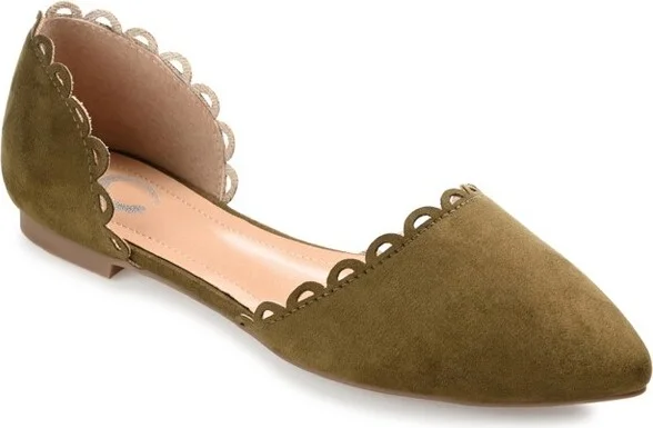 Journee Collection Women's Jezlin Slip On Almond Toe Ballet Flats Black 7WD