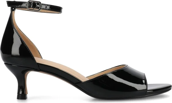 Journee Collection Women's Jezzie Peep Toe Kitten Heel Dress Sandals - Image 7