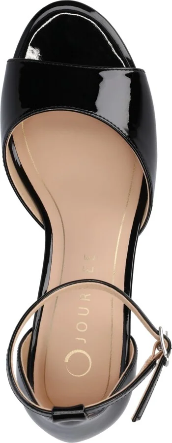 Journee Collection Women's Jezzie Peep Toe Kitten Heel Dress Sandals - Image 9