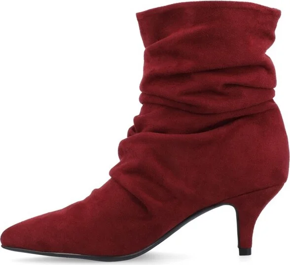 Journee Collection Women's Jo Pull On Kitten Heel Booties Leopard - Image 3