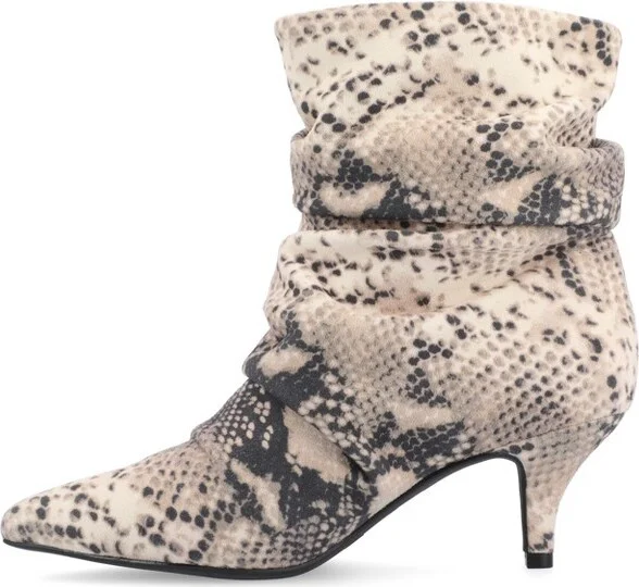 Journee Collection Women's Jo Pull On Kitten Heel Booties Leopard - Image 4