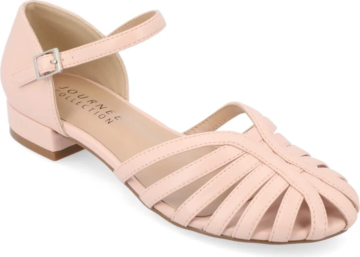 Journee Collection Women's Joannah Fisherman Ankle Strap Flat