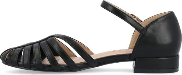 Journee Collection Women's Joannah Mary Jane Block Heel Round Toe Flats Black - Image 2