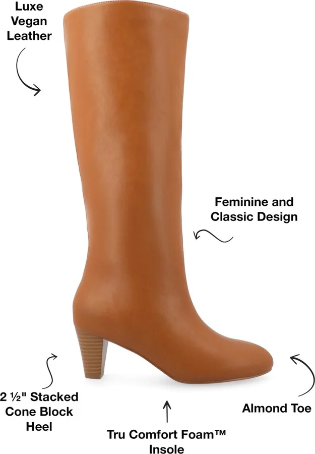 Journee Collection Women's Jovey Kitten Heel Tall Boots - Image 6