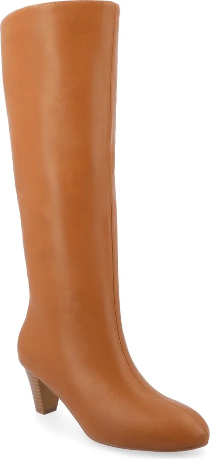 Journee Collection Women's Jovey Kitten Heel Tall Boots