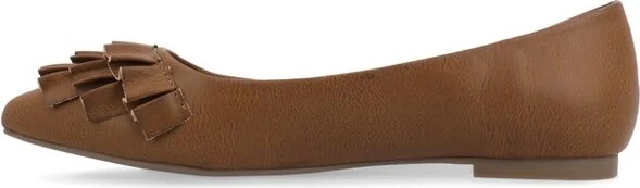 Journee Collection Women's Judy Slip On Pointed Toe Ballet Flats Tan - Image 2