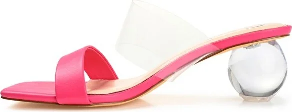 Journee Collection Women's July Open Toe Low Heel Pumps Blue - Image 3
