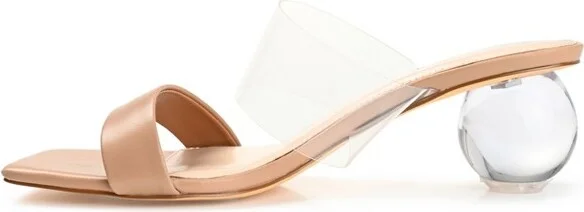 Journee Collection Women's July Open Toe Low Heel Pumps Blue - Image 4