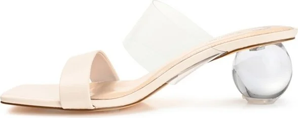 Journee Collection Women's July Open Toe Low Heel Pumps Blue - Image 5