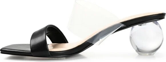 Journee Collection Women's July Open Toe Low Heel Pumps Blue - Image 6