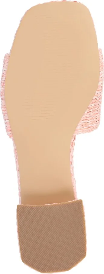 Journee Collection Women's Justina Ornamented Raffia Slide Sandals - Image 5