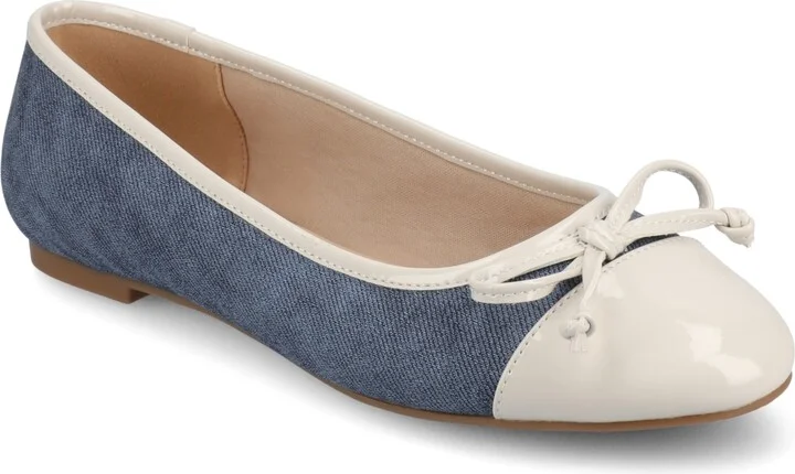 Journee Collection Women's Kaiah Cap Toe Ballet Flats