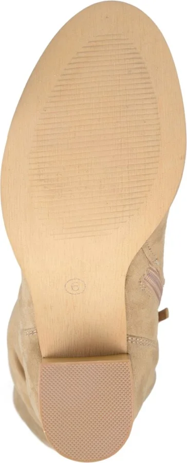 Journee Collection Women's Kaison Wide Calf Stacked Heel Over The Knee Boots - Image 7