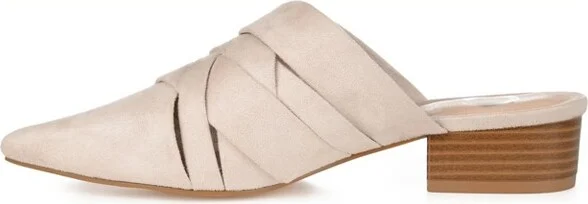 Journee Collection Women's Kalida Slip On Pointed Toe Mules Flats Purple - Image 5