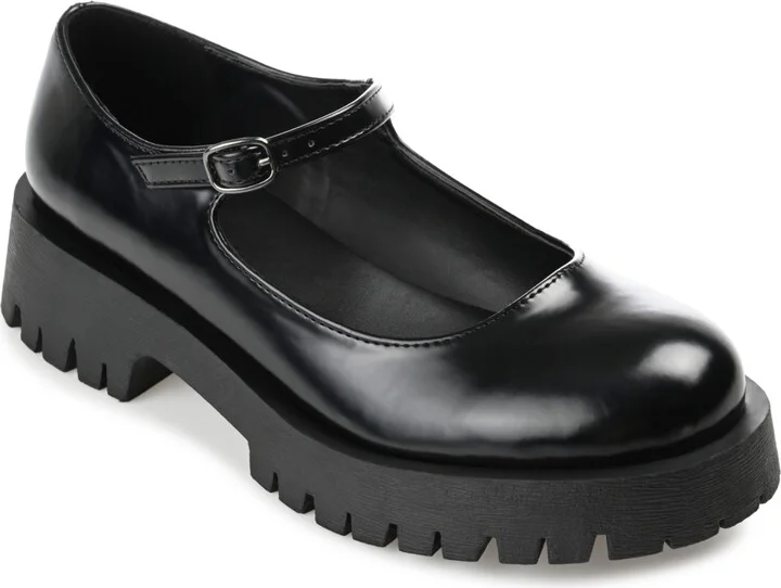 Journee Collection Women's Kamie Lug Sole Mary Jane Flats