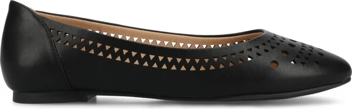 Journee Collection Women's Kamrah Perforated Ballet Flats - Image 2