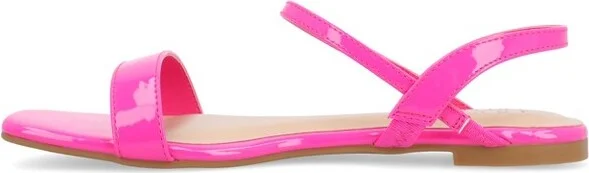 Journee Collection Women's Karren Pull On Sling Back Flat Sandals Fuchsia - Image 2