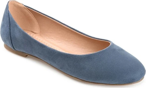 Journee Collection Women's Kavn Comfort Insole Slip On Round Toe Ballet Flats Dot 7.5WD