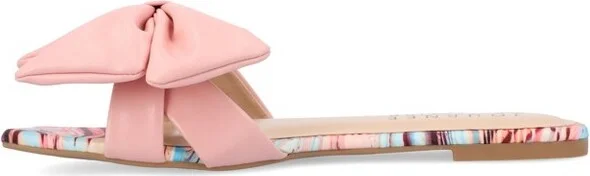 Journee Collection Women's Kealla Slip On Slide Flat Sandals Aqua - Image 4