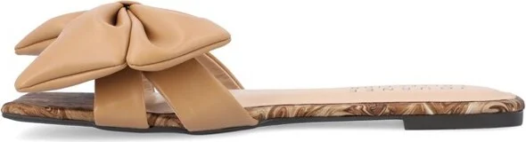 Journee Collection Women's Kealla Slip On Slide Flat Sandals Aqua - Image 5
