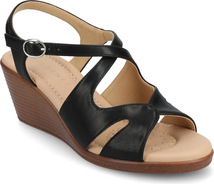 Journee Collection Women's Kedzie2 Strappy Wedge Sandals