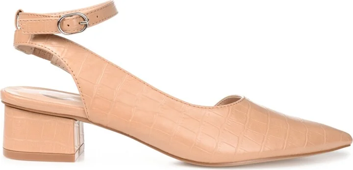 Journee Collection Women's Keefa Ankle Strap Slingback Heels - Image 2