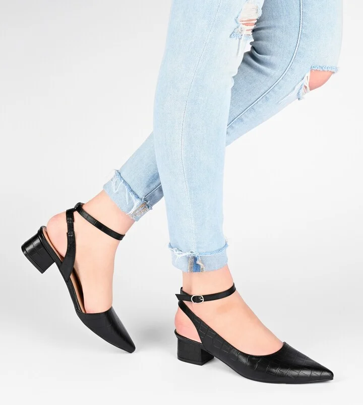 Journee Collection Women's Keefa Ankle Strap Slingback Heels - Image 3