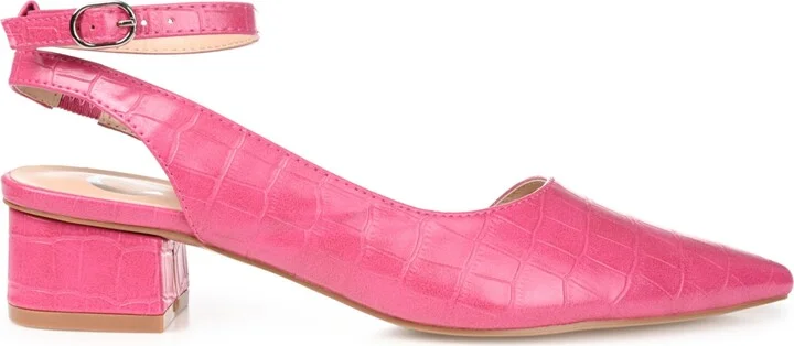 Journee Collection Women's Keefa Ankle Strap Slingback Heels - Image 7