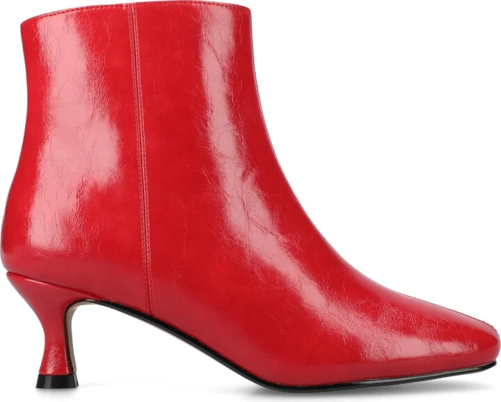 Journee Collection Women's Kelssa Square Toe Kitten Heel Dress Booties - Image 7