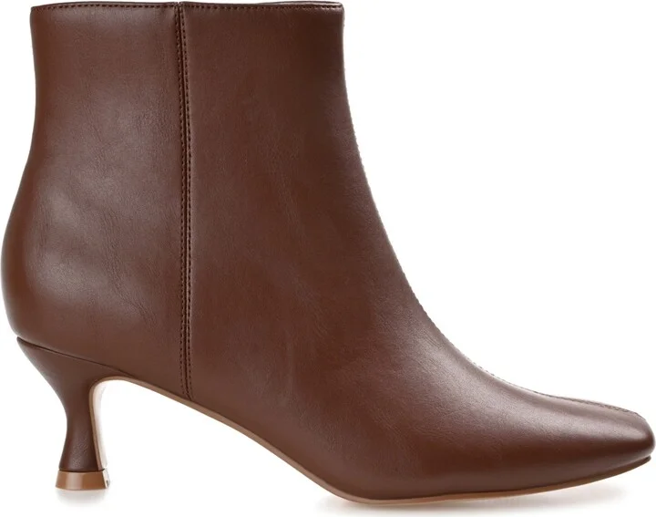 Journee Collection Women's Kelssa Wide Width Square Toe Kitten Heel Dress Booties - Image 7
