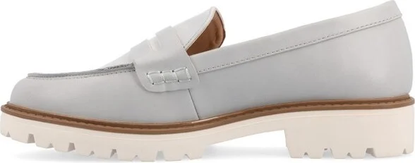 Journee Collection Women's Kenly Medium and Wide Width Slip On Round Toe Loafer Flats Grey - Image 2