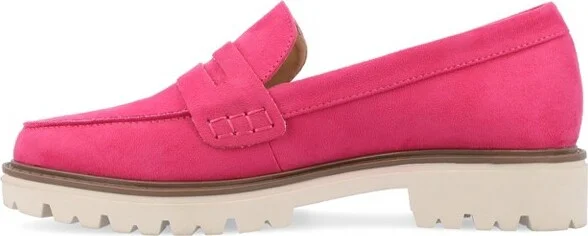 Journee Collection Women's Kenly Narrow Width Slip On Round Toe Loafer Flats, Blush N - Image 8