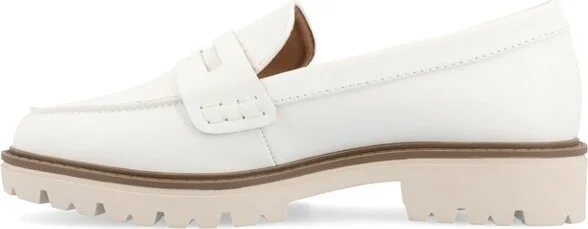 Journee Collection Women's Kenly Narrow Width Slip On Round Toe Loafer Flats, Blush N - Image 9