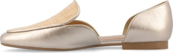 Journee Collection Women's Kennza Soft Faux Leather Slip On Flats, Orange - Image 4