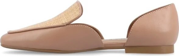 Journee Collection Women's Kennza Soft Faux Leather Slip On Flats, Orange - Image 6