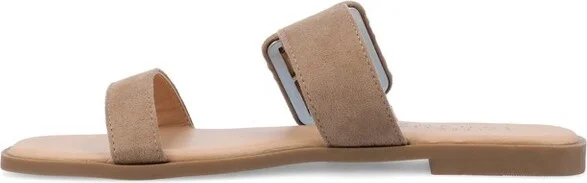 Journee Collection Women's Kerris Multi Strap Slip On Sandals Black - Image 5