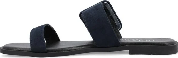 Journee Collection Women's Kerris Multi Strap Slip On Sandals Black - Image 6