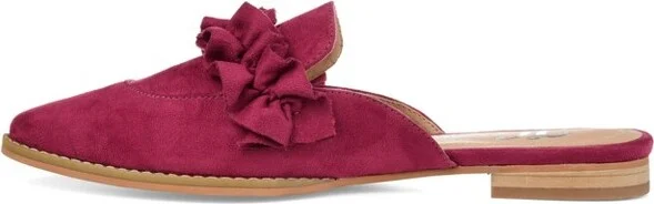 Journee Collection Women's Kessie Slip On Pointed Toe Mules Flats Purple - Image 4