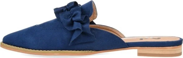 Journee Collection Women's Kessie Slip On Pointed Toe Mules Flats Purple - Image 5