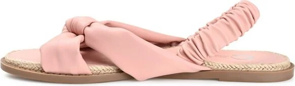 Journee Collection Womens Kiandra Espadrille Flat Sandals Rose 6.5 - Image 2