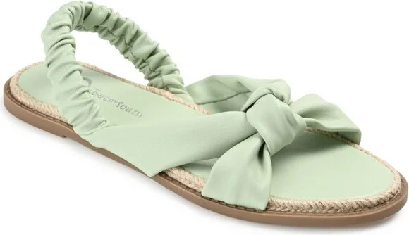 Journee Collection Womens Kiandra Espadrille Flat Sandals Sage 8.5