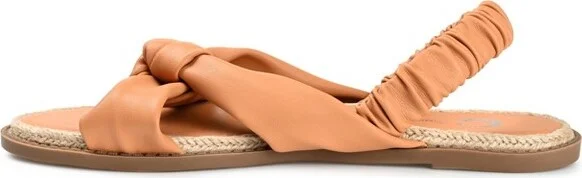Journee Collection Womens Kiandra Espadrille Flat Sandals Tan 8.5 - Image 2