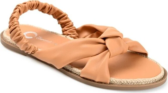 Journee Collection Womens Kiandra Espadrille Flat Sandals Tan 8.5