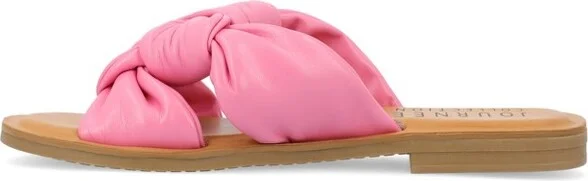 Journee Collection Women's Kianna Slide Puffy Flat Sandal Pink - Image 2