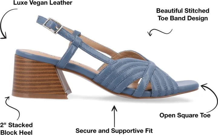 Journee Collection Women's Kirsi Square Toe Sandals - Image 6